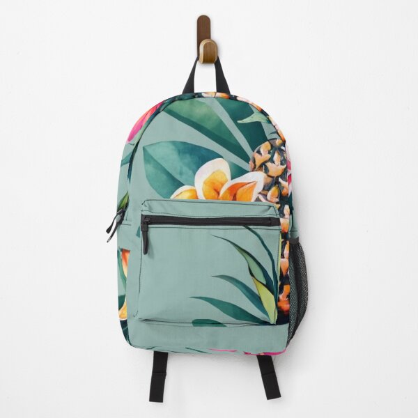 Item preview, Pineapple with Flowers and Tropical Leaves designed and sold by BeachWhisper.