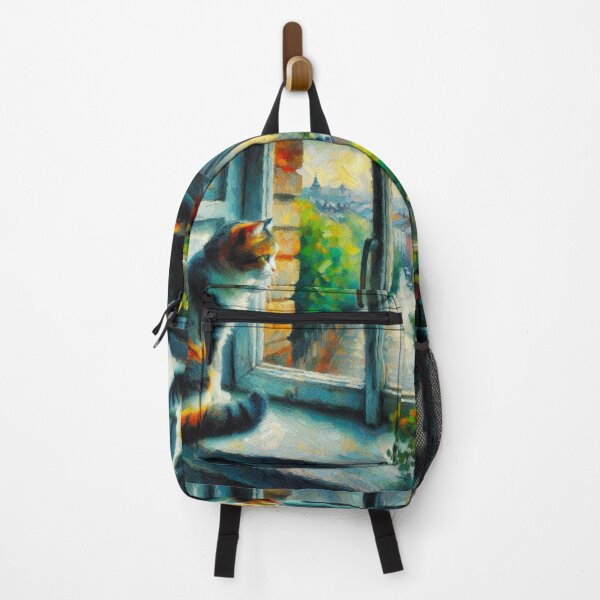 Item preview, Calico Cat Looking Out the Window - Impressionist Painting designed and sold by Star-Fragment.