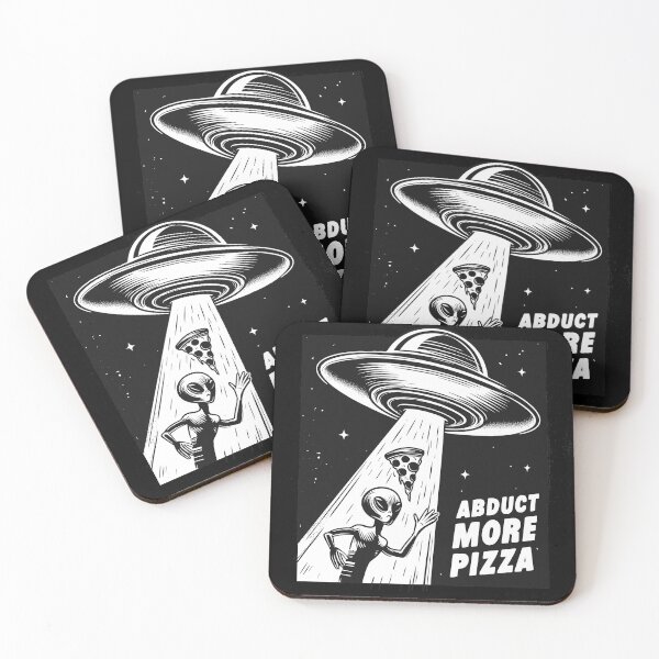 Item preview, Aliens Abduct More Pizza For UFO Space Party designed and sold by SubtleSplit.