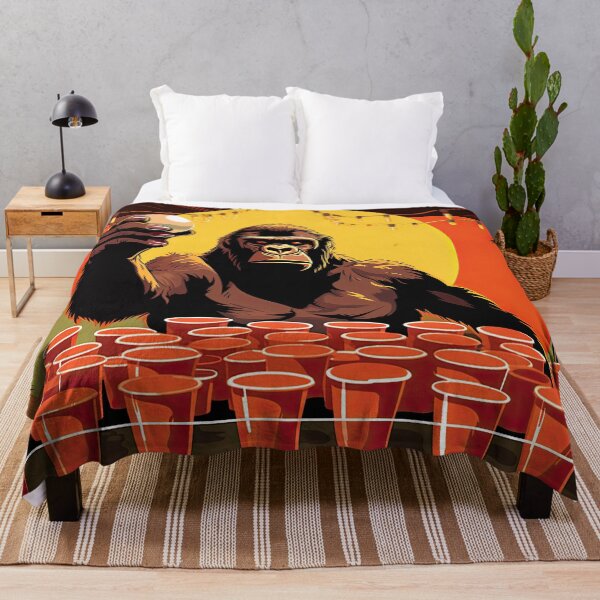 Item preview, Jungle Game Night - Gorilla Mastering Beer Pong designed and sold by artwaves.