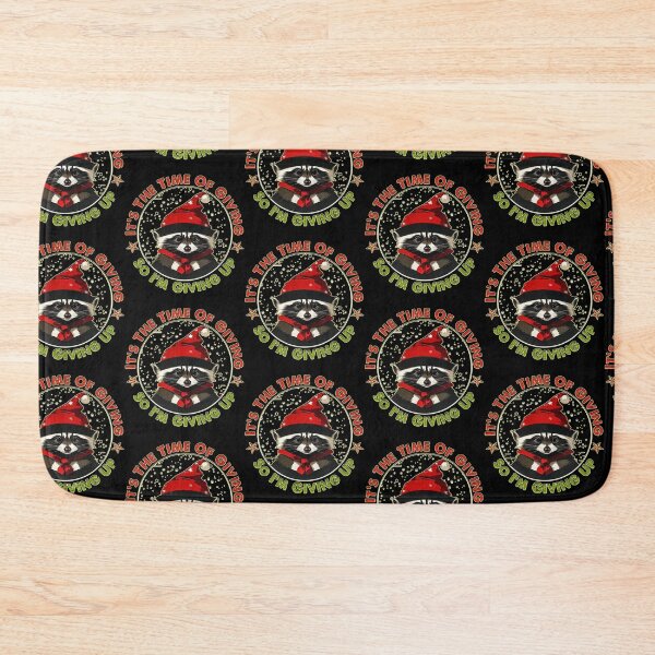Item preview, It's The Time of Giving, So I'm Giving Up, holiday raccoon. designed and sold by momoworlddesign.