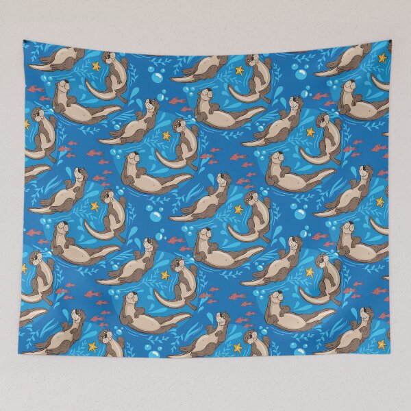 Item preview, Sea Otter Pattern, Sea Otter Seamless Pattern, Sea Otter designed and sold by graphic-genie.