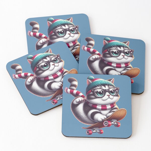 Item preview, Cute Cat On A Skateboard designed and sold by Witsprings.
