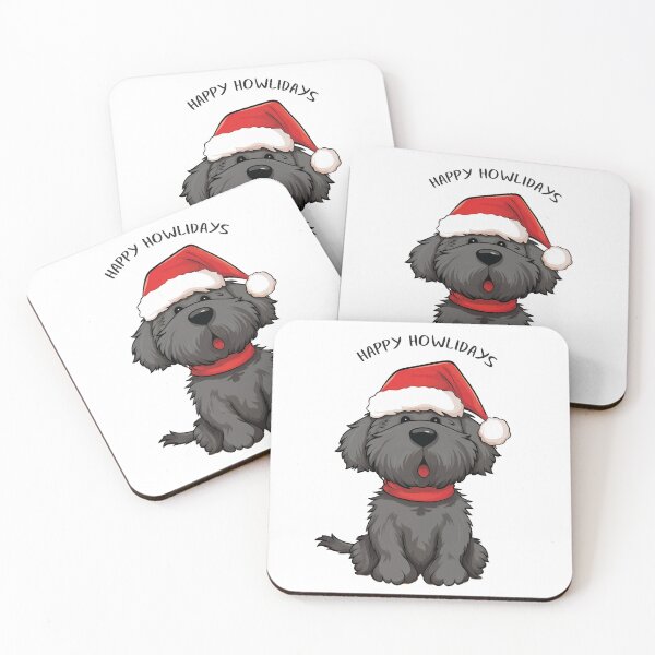 Item preview, Funny Cute Black Christmas Dog - 'Happy Howlidays' designed and sold by wotsthis.