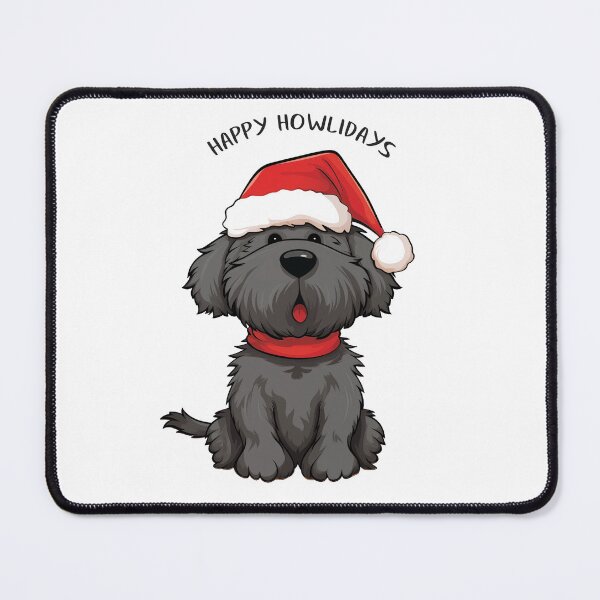 Item preview, Funny Cute Black Christmas Dog - 'Happy Howlidays' designed and sold by wotsthis.