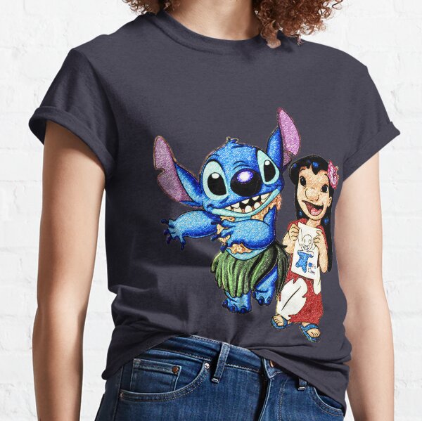 tee-shirt enfant lilo et stitch personnalisable avec prénom au choix réf 91 