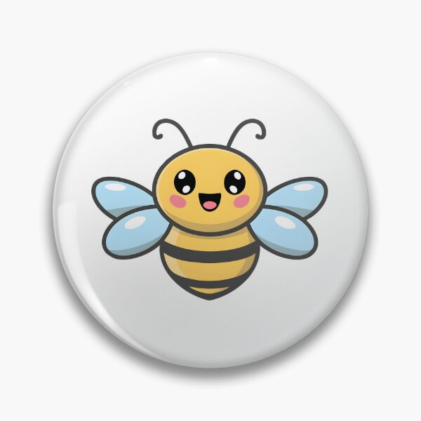Item preview, Happy Bee Sticker designed and sold by Dancing-Dinos.