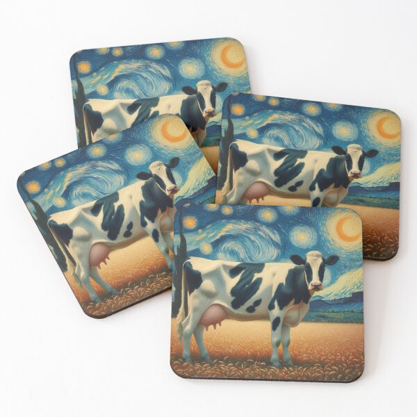 Item preview, Cow Lover Starry Night Artistic Farmer Art Design designed and sold by Wurmbone.