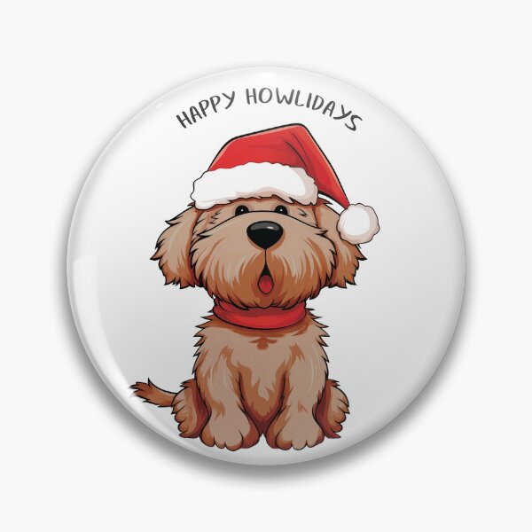 Item preview, Funny Cute Ruby Red Christmas Dog - 'Happy Howlidays' designed and sold by wotsthis.