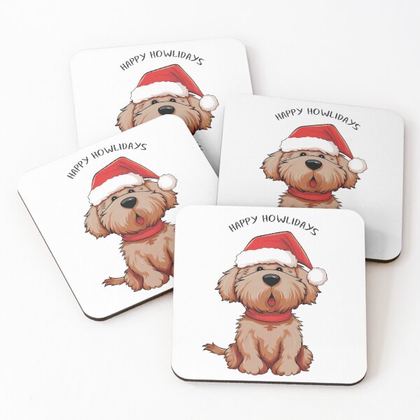 Item preview, Funny Cute Ruby Red Christmas Dog - 'Happy Howlidays' designed and sold by wotsthis.