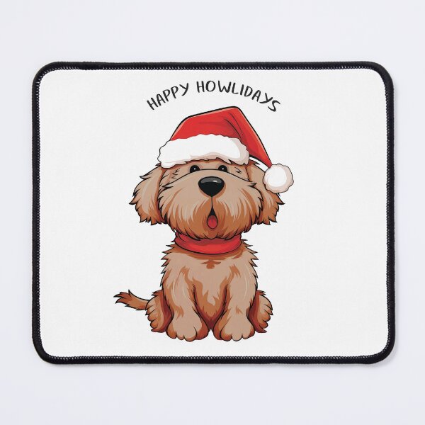 Item preview, Funny Cute Ruby Red Christmas Dog - 'Happy Howlidays' designed and sold by wotsthis.