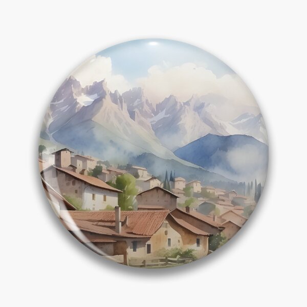 Item preview, Rustic countryside village with mountains backgroud view. designed and sold by Jayjaynaenae.