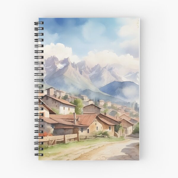 Item preview, Rustic countryside village with mountains backgroud view. designed and sold by Jayjaynaenae.