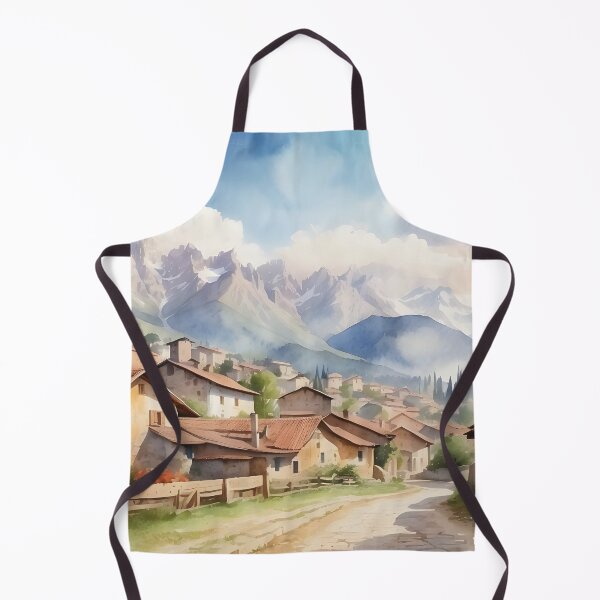 Item preview, Rustic countryside village with mountains backgroud view. designed and sold by Jayjaynaenae.