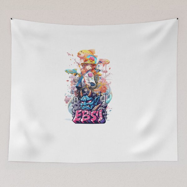 Item preview, Vibrant Ebisu Artwork with Koi and Oni. designed and sold by Jittiwat Chunchuawong.