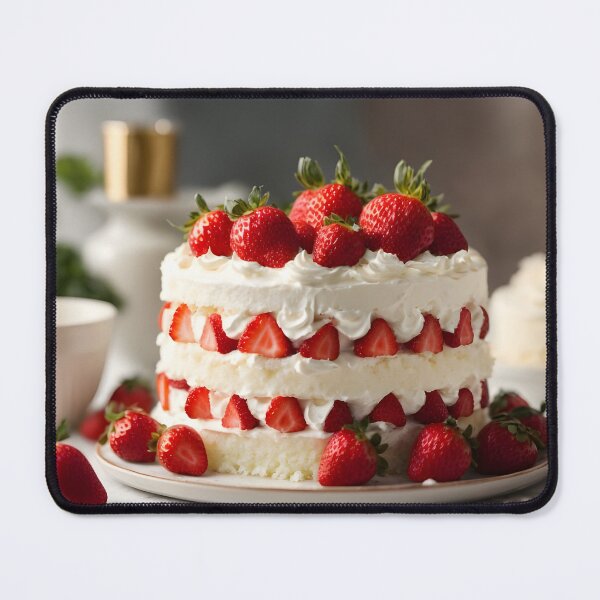 Item preview, Cream cake with strawberries decorated on table. designed and sold by Jayjaynaenae.