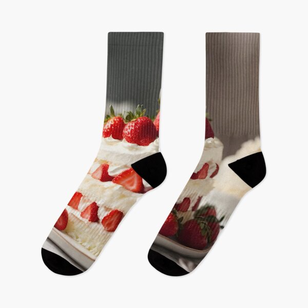 Item preview, Cream cake with strawberries decorated on table. designed and sold by Jayjaynaenae.