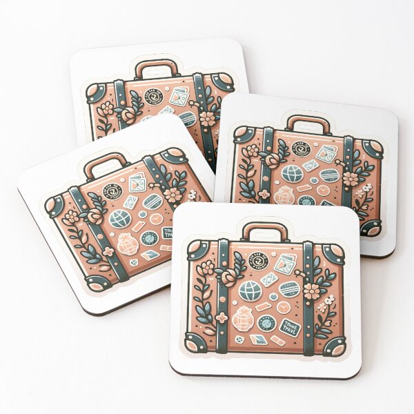 Item preview, Voyage Charm - Pastel Suitcase Sticker designed and sold by QuantumExplorer.