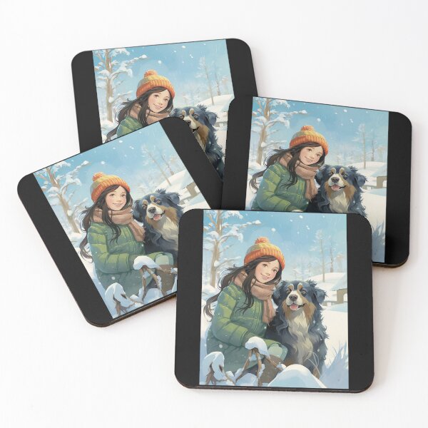 Item preview, Beautiful Girl Sitting Next To Adorable Dog designed and sold by TorpStore.