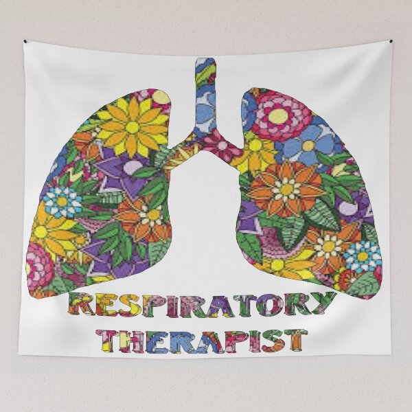 Item preview, Colorful Floral Respiratory Therapist designed and sold by natnat7w.