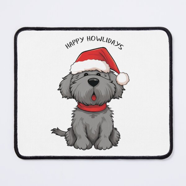Item preview, Funny Cute Gray Christmas Dog - 'Happy Howlidays' designed and sold by wotsthis.
