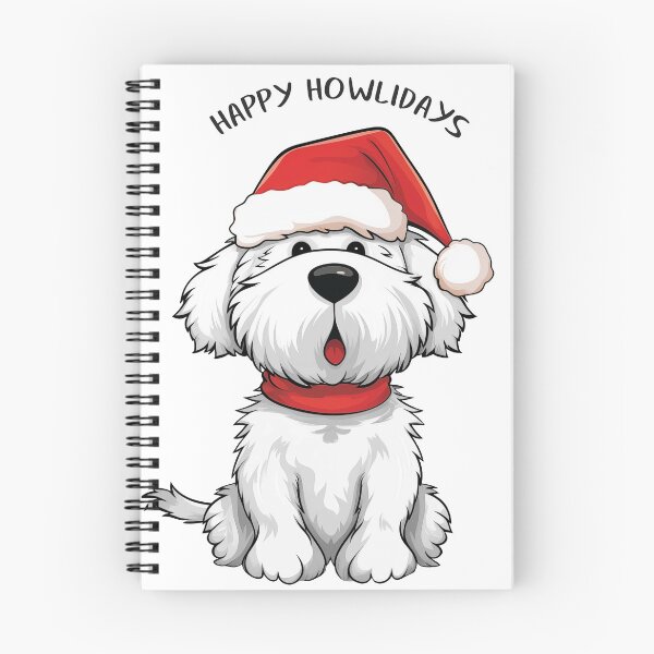 Item preview, Funny Cute White Christmas Dog - 'Happy Howlidays' designed and sold by wotsthis.