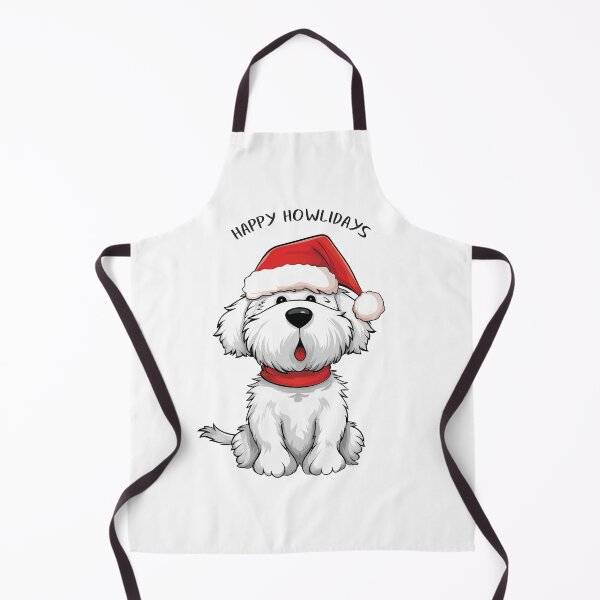 Item preview, Funny Cute White Christmas Dog - 'Happy Howlidays' designed and sold by wotsthis.