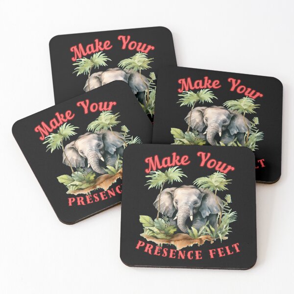 Item preview, Make Your Presence Felt. happy elephant designed and sold by ElephantVibes.