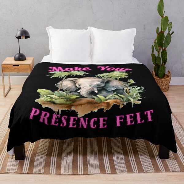 Item preview, Make Your Presence Felt. elephant saying designed and sold by ElephantVibes.