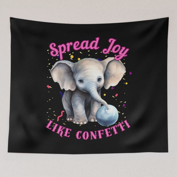 Item preview, Spread Joy Like Confetti. elephant head designed and sold by ElephantVibes.