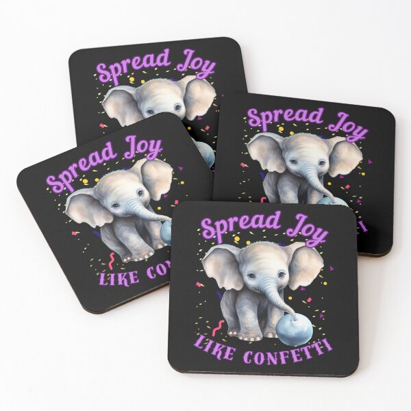 Item preview, Spread Joy Like Confetti. elephant face designed and sold by ElephantVibes.