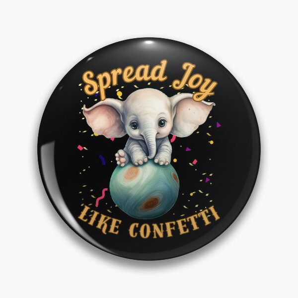 Item preview, Spread Joy Like Confetti. watercolor elephant designed and sold by ElephantVibes.