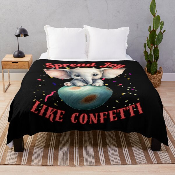 Item preview, Spread Joy Like Confetti. happy elephant designed and sold by ElephantVibes.