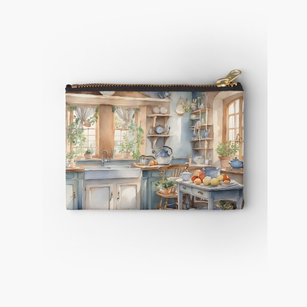 Item preview, Vintage kitchen counter with blue decoration in English cottage style. designed and sold by Jayjaynaenae.