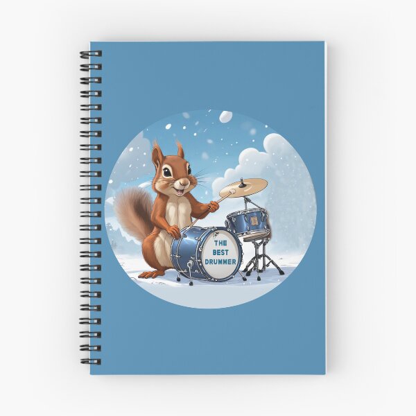 Item preview, Squirrel plays drums in the snow designed and sold by Artbellachi.