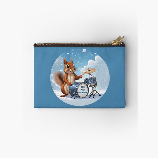 Item preview, Squirrel plays drums in the snow designed and sold by Artbellachi.