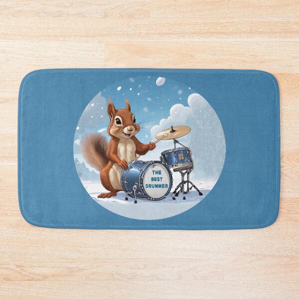 Item preview, Squirrel plays drums in the snow designed and sold by Artbellachi.