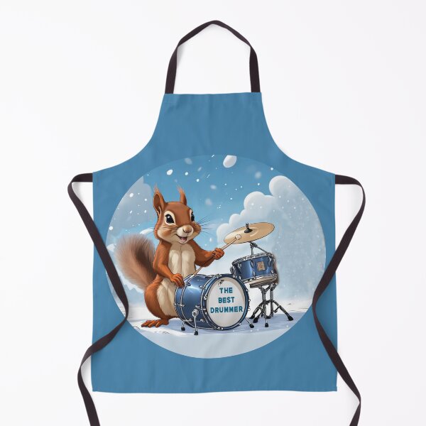 Item preview, Squirrel plays drums in the snow designed and sold by Artbellachi.