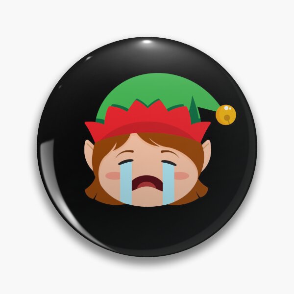 Item preview, Girl Elf Emoticons Crying Elf Funny Christmas Girl Elf Gear designed and sold by DynamicDesign.