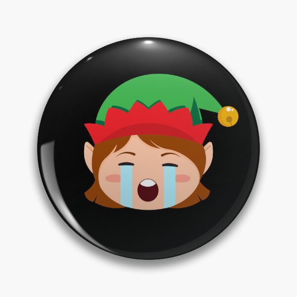 Item preview, Girl Elf Emoticons Crying Out Loud Elf Funny Christmas Elf Gear designed and sold by DynamicDesign.