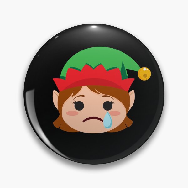 Item preview, Girl Elf Emoticons Crying Tears Elf Funny Christmas Elf Emoticon Gear designed and sold by DynamicDesign.