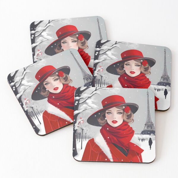 Item preview, Scarlet Ice Queen, A Parisian Winter Fantasy - No.2 Cléore designed and sold by BALMYPRINTEMPS.