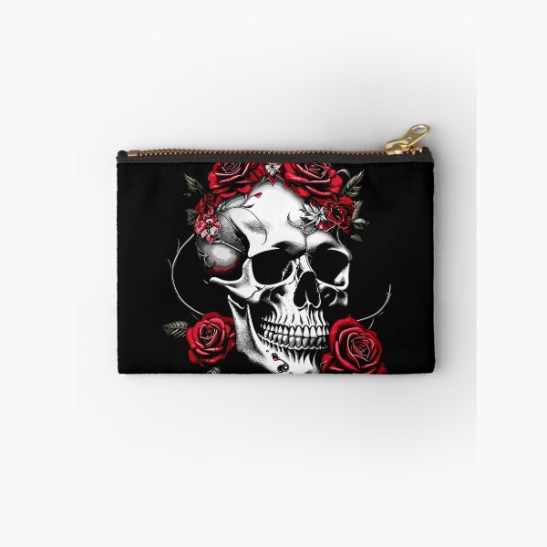 Item preview, Metalhead Skull and Red Roses designed and sold by PugD.