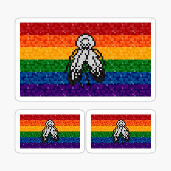 Two-Spirited Pride Pixel Flag Repeating Background Sticker