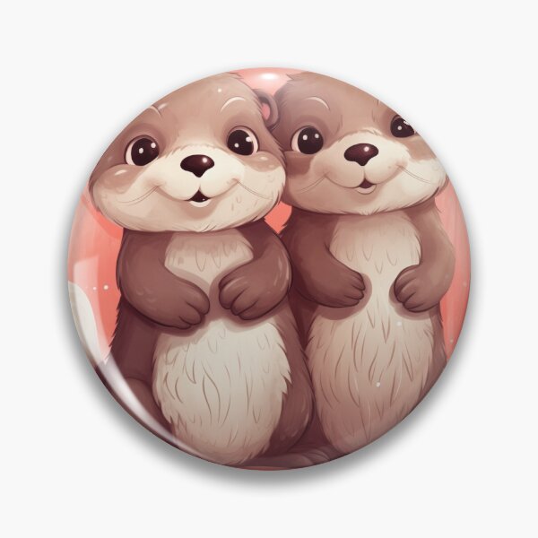 Item preview, Valentine Otters Cute Couple designed and sold by TeeDesignNanny.