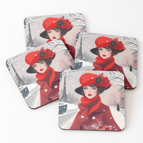 Item preview, Scarlet Ice Queen, A Parisian Winter Fantasy - No.5 Eileen designed and sold by BALMYPRINTEMPS.
