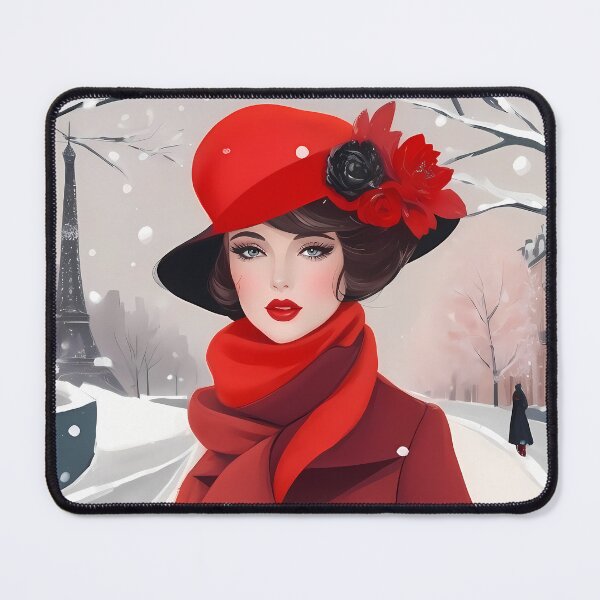 Item preview, Scarlet Ice Queen, A Parisian Winter Fantasy - No.5 Eileen designed and sold by BALMYPRINTEMPS.