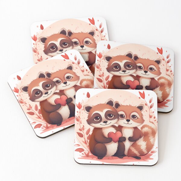 Item preview, Valentine Red Pandas Cute Couple designed and sold by TeeDesignNanny.