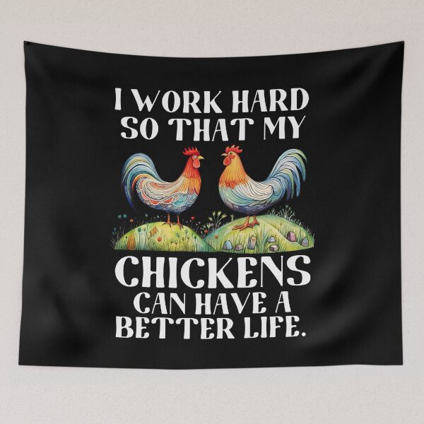 Item preview, I work hard - chicken lover designed and sold by EvergreenWhimsy.