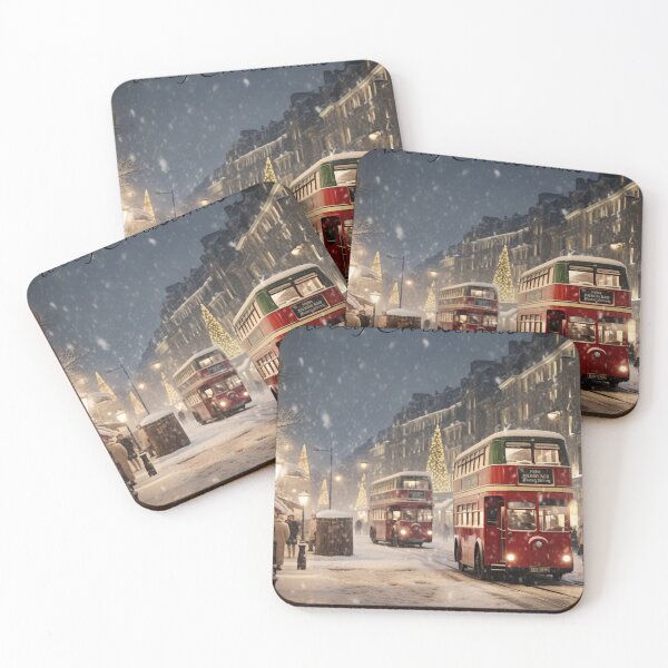 Item preview, Merry Christmas in London / Red  bus designe /Great vision Christmas in London designed and sold by OkiFab.